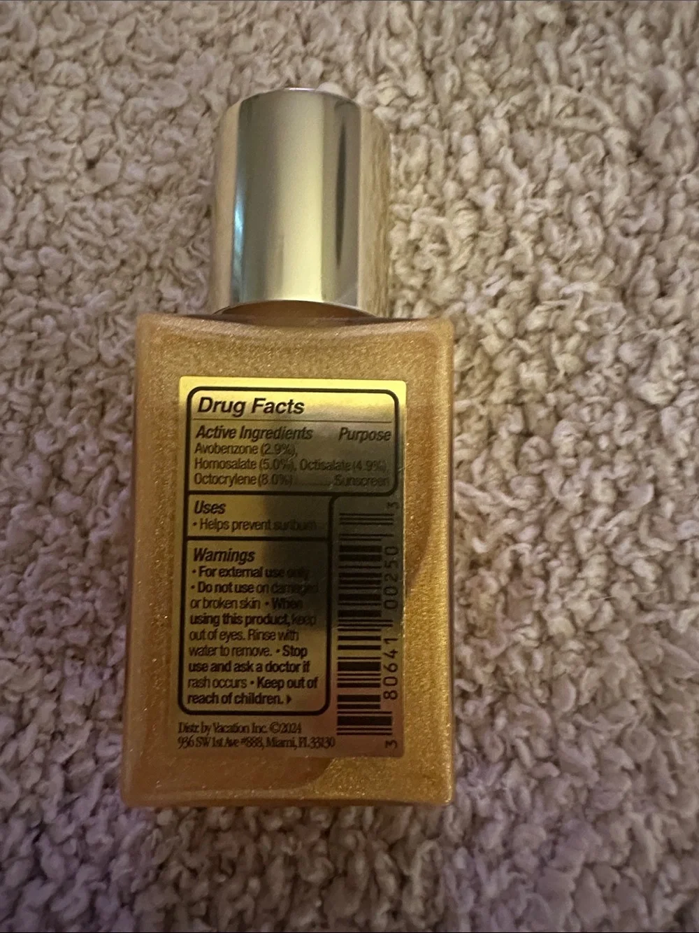Vacation Shimmer Oil SPF 30 - Gold Shimmer Sun Oil
